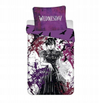 Mikrokiust voodipesu 140x200 "Wednesday Raven" - lilla