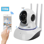 Veebikaamera 3 antenų belaidė WiFi IP kamera, 2 krypčių garso PTZ kamera, judesio aptikimas, infraraudonųjų spindulių naktinis matymas, 100&ndash;240 V E.U. Ki&scaron;tukas
