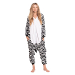 Naiste &uuml;hes t&uuml;kis Kigurumi pidžaama Onesie Sebra kost&uuml;&uuml;m valge-must 165-175 cm L, L