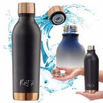 Termospudel veele, kohvile, teele Root7, roostevaba teras, 500 ml, must