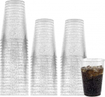 Cyh 50 tk taaskasutatavaid plastikust tasse h&otilde;bedase s&auml;raga, 300 ml l&auml;bipaistvad peotopsid, taaskasutatavad &uuml;mmargused joogitopsid, elegantsed veiniklaasid peoks, pulmadeks, s&uuml;nnip&auml;evaks, piknikuks (h&otilde;bedane)