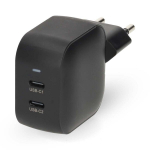 Toalaadija 2X USB-C, 35W, QuickCharge, must