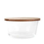 Homla toiduainete hoiukonteiner Maira, l&auml;bipaistev/pruun, 22,5x11,5x20 cm