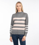 Maglia naiste džemper Wafa1 822477 01, helehall/heleroosa