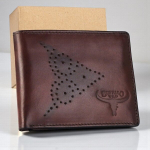 Ehtsast nahast meeste rahakott Buffalo Wild, pruun