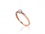 Punasest kullast s&otilde;rmus briljandiga Diamond Sky "Solitaire IV", proov 585