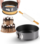 Winder Home &uuml;mmargune koogivorm 18 cm + valge silikoonist taignarull 43 cm