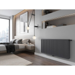 Radiaator Mexen CC22, 500 x 2800 mm, &uuml;hendus altpoolt keskel, 3989 W, antratsiit