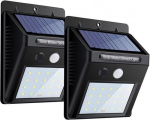 P&auml;ikeseenergial t&ouml;&ouml;tav &otilde;uelamp - 2 tk komplekt - liikumisandur - 20 LED-i