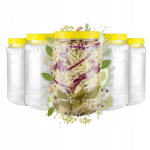 5x Plastikust 3l lemmikloomakonteiner toidu, mee, mahla, puistetoodete jaoks