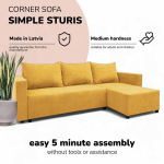 Nurgadiivan lahtik&auml;iv kastiga Simple Sturis, Podrez, kollane