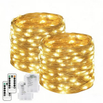 Haldjas LED-tuled, patareidega, 40 m 400 LED-i, kontrolleriga, soe valge, 2 tk