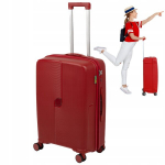 Keskmise suurusega reisikohver Wowbag k&otilde;va PP 70L 64x42x26 punane
