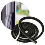 Bingomat U10s ukse tihenduslint, kummivaht, isekleepuv, 2 m, 10 &times; 10 mm, must