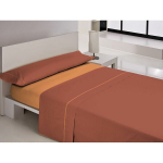 Puuvillane voodipesu - CASA - 180 cm voodi - 260x260 cm - Oranž - &Uuml;ksik - Masinpestav 30 &deg;C - Lamamislina