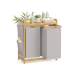Pesukorv, bambus, 94x33x78 cm, hall