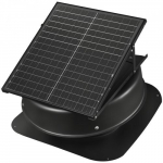 P&ouml;&ouml;ningu v&auml;ljat&otilde;mbeventilaator, 50W nutikas p&auml;ikesepaneeliga ventilatsiooniventilaator, 56.5x25.5 cm, must, alumiiniumisulamist