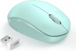 Juhtmevaba hiir 2,4 GHz USB-vastuv&otilde;tjaga, vaiksed nupud, roheline, 1 tk