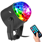 Diskovalguse ja heliga juhitav DJ-lamp ja pult, 1 tk