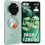 Telefon 5G Blackview SHARK 6 8/128GB SD 2TB, 6.88" 120Hz, 5000mAh Android 15 Dual SIM Face ID - Roheline