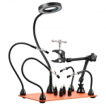 Jootmisjaam, magnetilised abik&auml;ed koos 3X LED suurendusklaasiga, 279x178x3 mm, teras