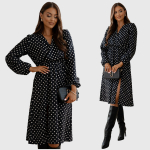 Kleit naistele Dots, must
