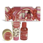 Keha hoolduskomplekt IDC Institute Sweet Swirls Candy Care: du&scaron;igeel, 100 ml + kehakoorija, 120 ml + kehalosjoon, 50 ml