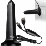 Aktiivne siseruumides kasutatav omnidirektsioonantenn maapealse televisiooni jaoks USB ja magnetiga, DVB-T2, 4K, Aktyvi kambarinė visakryptė antena antžeminei TV su USB ir magnetu, DVB-T2, 4K