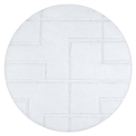 Vannitoa vaip SUPREME ring LINES, linad, libisemiskindel, pehme - valge, ratas 100 cm