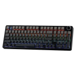Aula F99 PRO 96% mehaaniline m&auml;nguklaviatuur, T5.0/USB-C/2,4 GHz traadita, p&ouml;&ouml;rlev k&auml;epide, RGB-taustvalgustus must/hall