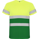 Helkur, h&auml;sti n&auml;htav t&ouml;&ouml; T-s&auml;rk, roheline/ erekollane LON9310 S-4XL