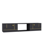Hanah Home Aredam antratsiitne & kuldne seinale kinnitatav TV-kapp, 150 cm