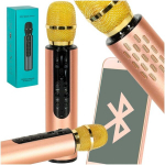 Kuldne juhtmevaba Bluetooth-karaokemikrofon