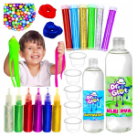 Lima valmistamise komplekt, 7 &uuml;hes, Gleivių (slime) gaminimo rinkinys vaikams 7 viename XXL