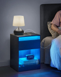 &Ouml;&ouml;kapp LED-valgustusega 35x40x55cm, must