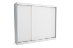 Brent 250 Emily riidekapp riiulitega, 250x215x60 cm, valge MDP