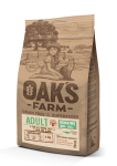 Kuiv kassitoit Oak's Farm Grain Free heeringaga t&auml;iskasvanud aktiivsetele kassidele 2,037 kg