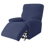 4tk/komplekt Veniv Jacquard Diivanikaitse Elastse All&auml;&auml;rega ja K&uuml;ljetaskuga, Tamsiai mėlyna