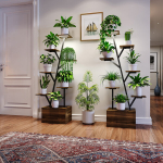 Kaheosaline lillealus kasvulambi ja hoiukapiga, 40 x 30 x 140 cm