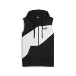 PUMA meeste vabaajavest PUMA POWER Colorblock varrukateta kapuutsiga - 67893201, must