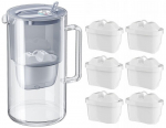 Veefiltrikann Aquaphor Glass 2,5L, hall, 6 veefiltriga