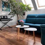 Lauakomplekt, Begryf, Nordic Duo, 55&times;53&times;42 cm + 39&times;39&times;40 cm, valge/bambus.