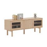 TV-laud Home4You Hansen 140x40x55 cm liivakarva &ndash; Skandinaavia stiil, vabaltseisev, ustega