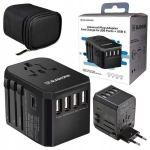 Reisiadapter 4xUSB ja USB-C-ga, Kelioninis adapteris su 4xUSB ir USB-C
