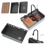 Terasest valamu Granitan Gun Grey K&ouml;&ouml;gisegisti kraan kaskaad komplekt