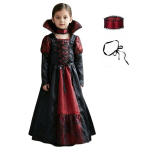 Elegantne vampiiri kost&uuml;&uuml;m t&uuml;drukule 110/120 cm, must/bordoopunane, 110/120 cm