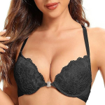 Pitsiline push-up rinnahoidja tugikaartega Shekini 38C Must, 38C