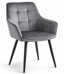 S&ouml;&ouml;gitool Leobert VARSI tumehall samet, mustad jalad, modernne stiil