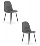 S&ouml;&ouml;gitool Leobert PADVA tumehall samet, mustad jalad, 2 tk komplektis