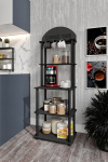 K&ouml;&ouml;gi p&otilde;randariiul Hanah Home Lungo, avatud, MDF, praktiline, must
